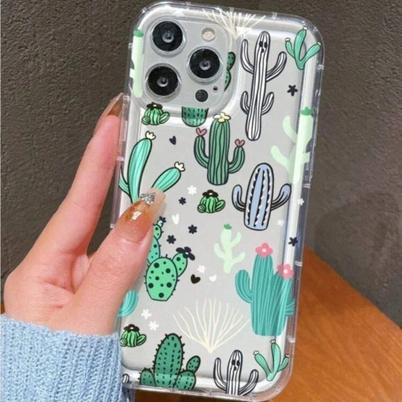 Accessories - ⚠️Clearance🫧iPhone 12/Pro/Pro Max Cute Clear Cactus iPhone Case Brand New